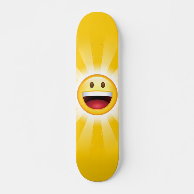 Happy Face Smiley Emoji Skateboard (Front)
