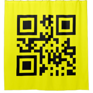 ☺ Happy Face Smiling Emoji -- QR Code Shower Curtain
