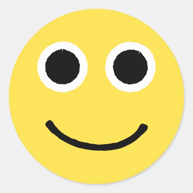 Happy Face Stickers Yellow Smiling Emoticon (Front)