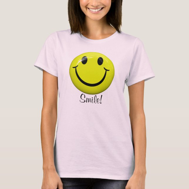 Happy Face With Smile T Shirt (Front)