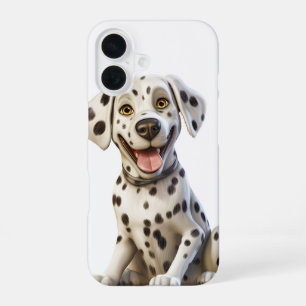 HAPPY FACED DALMATIAN PUPPY DOG iPhone 16 CASE