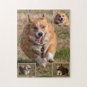 Happy Faces Running Corgis Jigsaw Puzzle