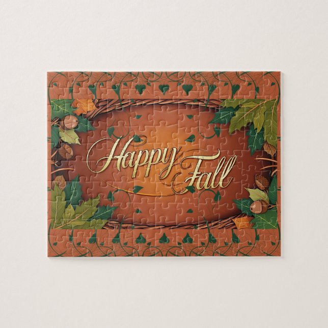 Happy Fall Autumn Jigsaw Puzzle (Horizontal)