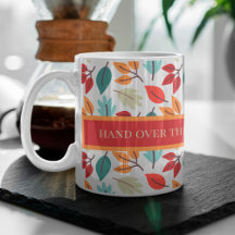 Happy Fall Autumn personalised leaves pattern