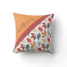 Happy Fall Autumn personalised leaves pattern