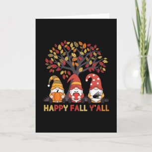Happy Fall Autumn Pumpkin Garden Gnomes Thanksgivi Card