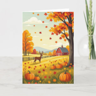 Happy Fall Card, Autumn Card, Fall Card