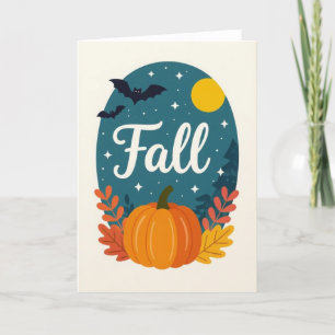 Happy Fall Card, Autumn Card, Fall Card