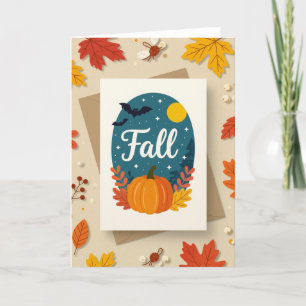Happy Fall Card, Autumn Card, Fall Card
