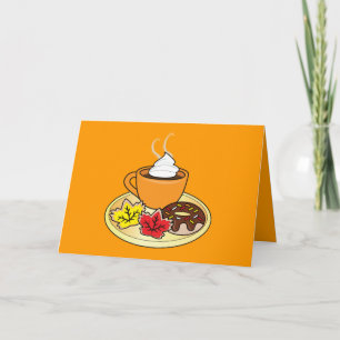 Happy Fall Card with Pumpkin Coffee and Treats