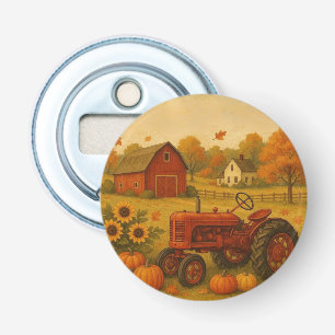 Happy fall classic tractor and farm bottle opener