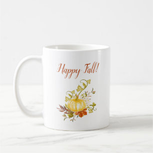 Happy Fall Coffee Cup Mug Autumn Pumpkin