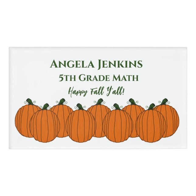 Happy Fall Name Badge (Front)