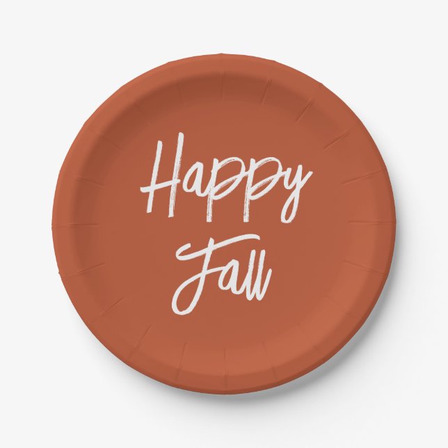 Happy Fall Paper Plate (Front)