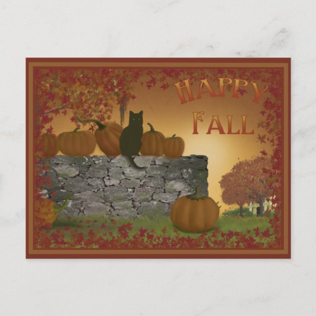 Happy Fall Postcard (Front)