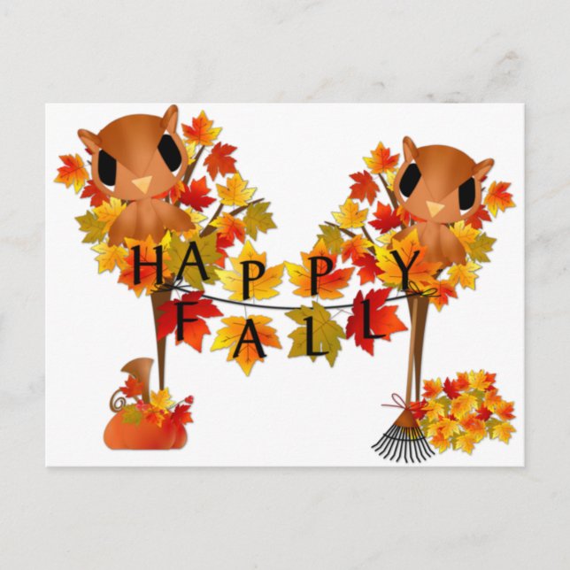 Happy Fall Postcard (Front)