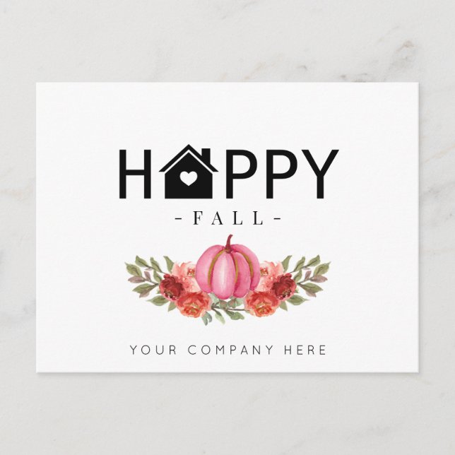 Happy Fall Real Estate Farming   Postcard (Front)