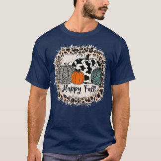 Happy Fall Southern Watercolor Pumpkin Autumn Fall T-Shirt