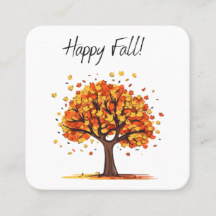 Happy Fall! Square Business Card