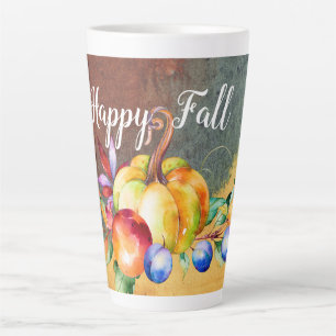Happy Fall, Thanksgiving Pumpkin and Fruit Latte Mug
