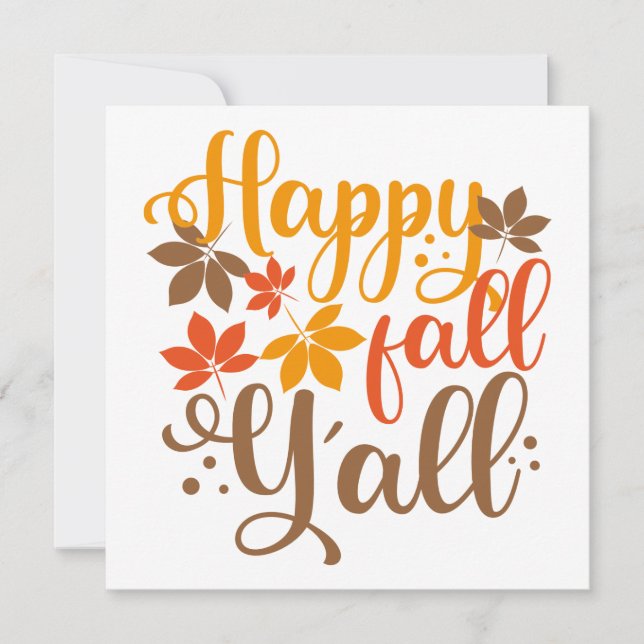Happy Fall to Y'all Card (Front)
