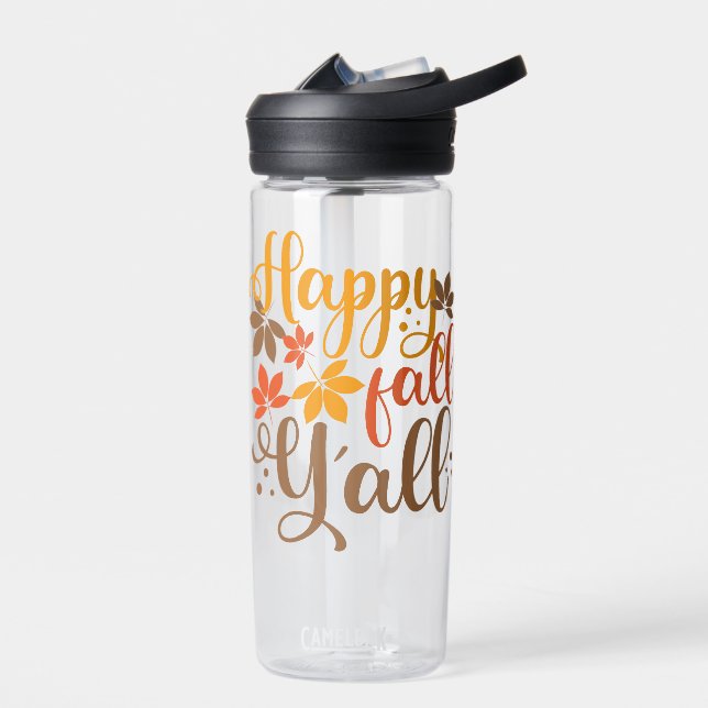 Happy Fall to Y'all Water Bottle (Left)