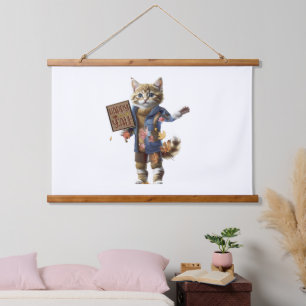 Happy Fall Y’all Autumn Cat Tapestry