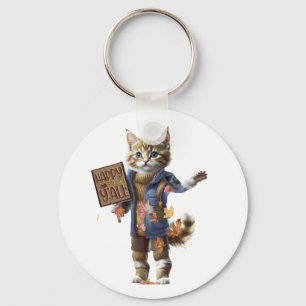 Happy Fall Y’all – Autumn Kitten Key Ring