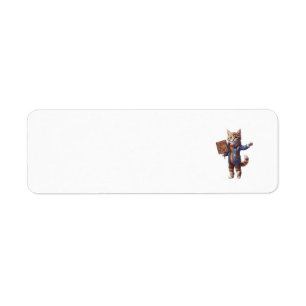 Happy Fall Y’all Autumn KittenReturn Address Label