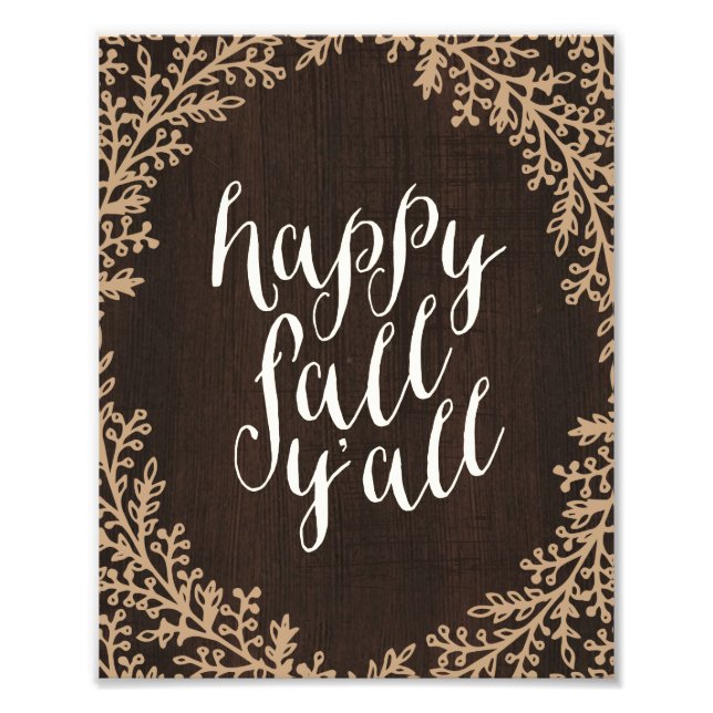Happy Fall Y'all | Art Print (Front)