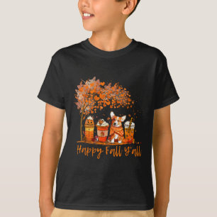 Happy Fall Y'all Autumn Corgi Halloween Pumpkin Sp T-Shirt