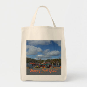 Happy Fall Y'all Autumn Rustic Photography Art Tote Bag
