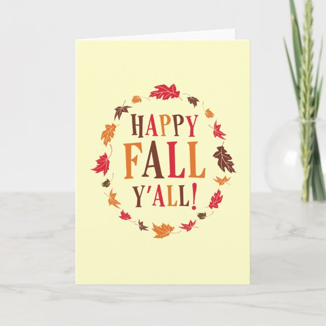 Happy Fall Y'all Card (Front)