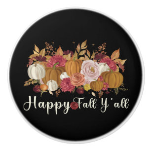 Happy Fall Y'all Ceramic Knob