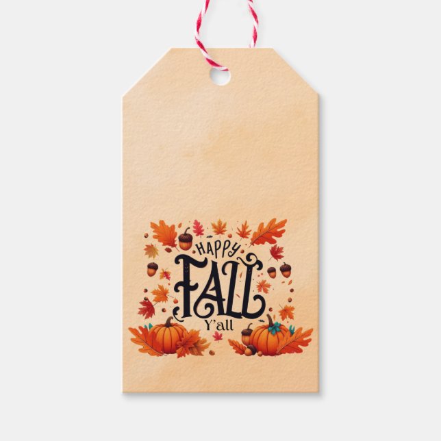 Happy Fall Y'all classic  Gift Tags (Front)
