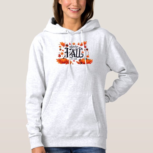 Happy Fall Y'all classic  Hoodie (Front)