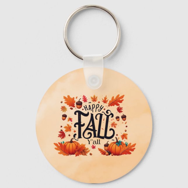 Happy Fall Y'all classic  Key Ring (Front)
