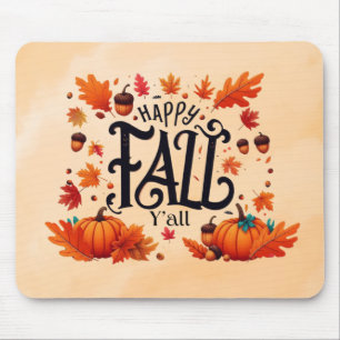 Happy Fall Y'all classic  Mouse Pad