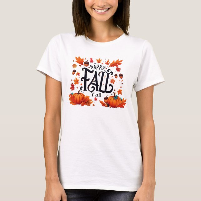 Happy Fall Y'all classic  T-Shirt (Front)