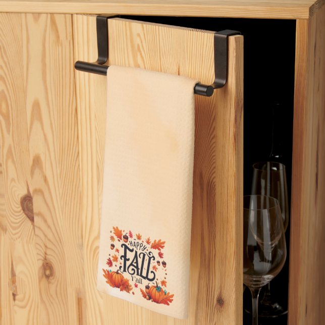 Happy Fall Y'all classic  Tea Towel (Thirds Fold)