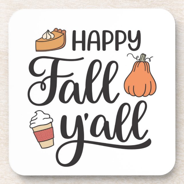 Happy Fall Y'all Coaster (Front)