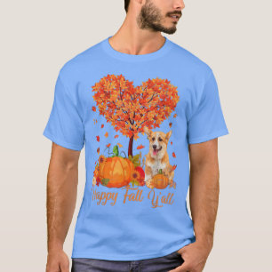 Happy Fall YAll Corgi Dog Pumpkin Thanksgiving  T-Shirt