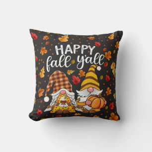 Happy Fall Yall Cute Gnome Pair Cushion
