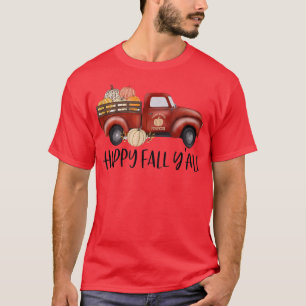 Happy Fall Y'all Cute Pumpkin Truck Autumn Lover H T-Shirt