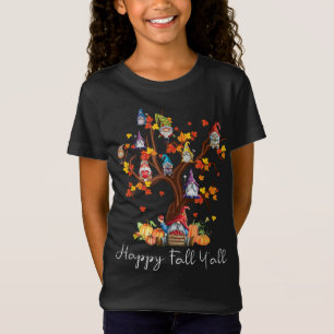 Happy Fall Y'All, Funny Autumn Gnomes, Autumn Leav T-Shirt