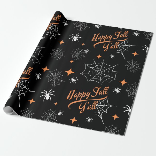 Happy Fall Y'all Gift  Wrapping Paper (Unrolled)