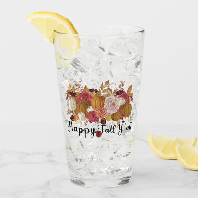 Happy Fall Y'all Glass (Front Ice)
