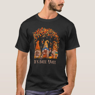 Happy Fall Y'all Gnome Autumn Gnomes Pumpkin Fall T-Shirt