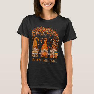 Happy Fall Y'all Gnome Autumn Gnomes Pumpkin Spice T-Shirt