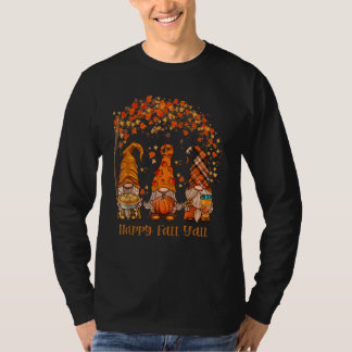 Happy Fall Y'all Gnome Autumn Gnomes Pumpkin Spice T-Shirt